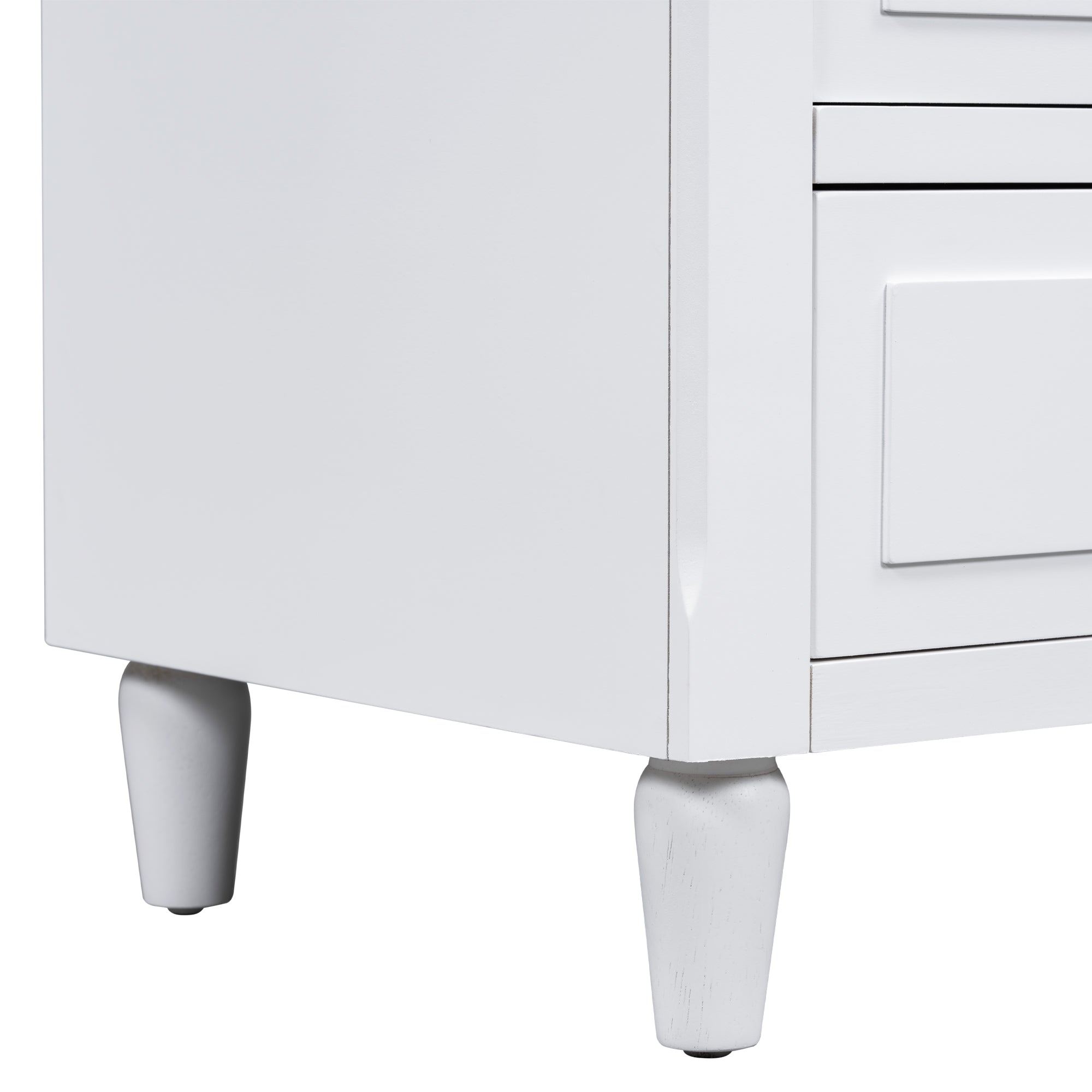 3-Drawer Painted Nightstand – 28-Inch — [variant:N889P444140K] White image 12