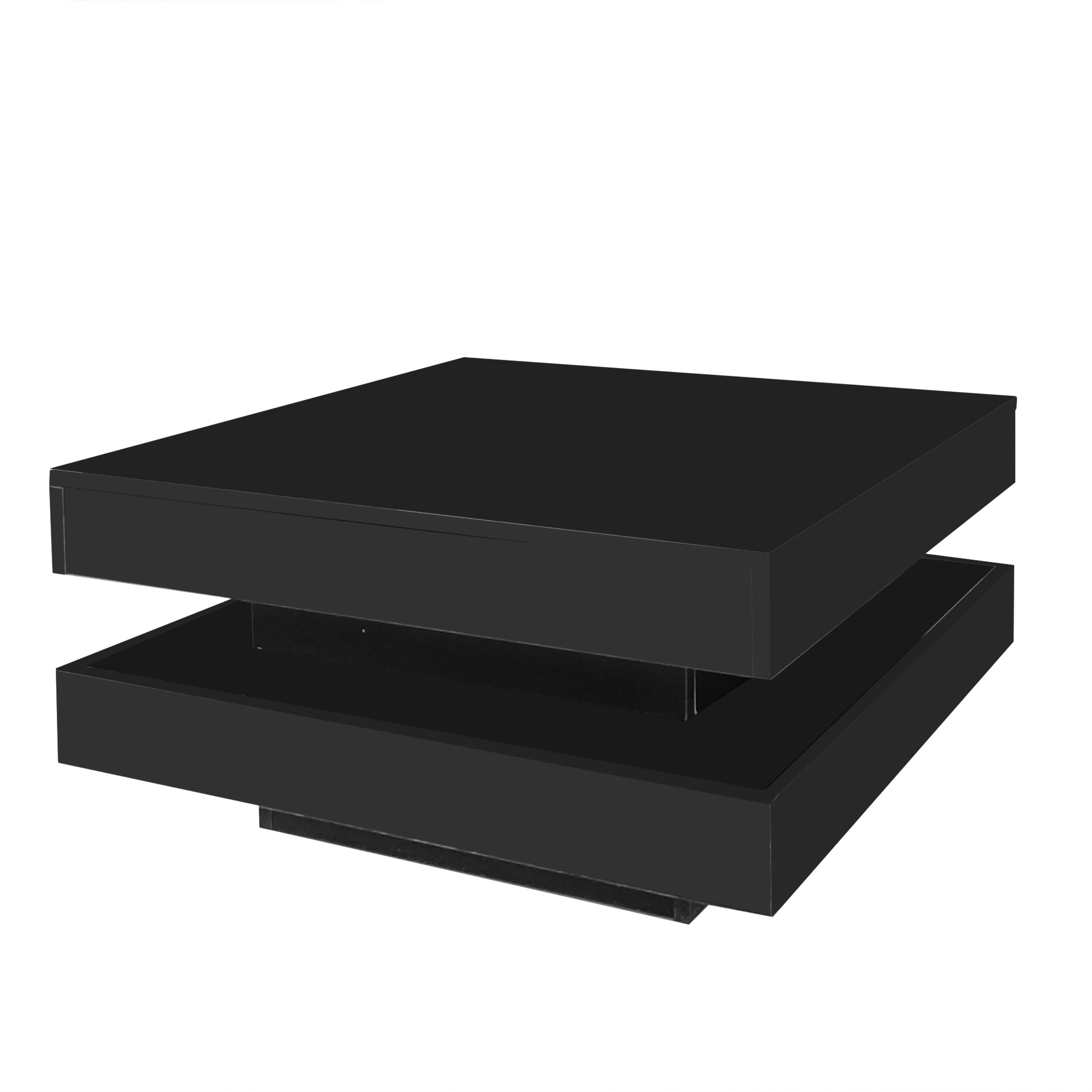 [variant:N892P423297B] Square High-Gloss LED Coffee Table with Rotating Top image 36
