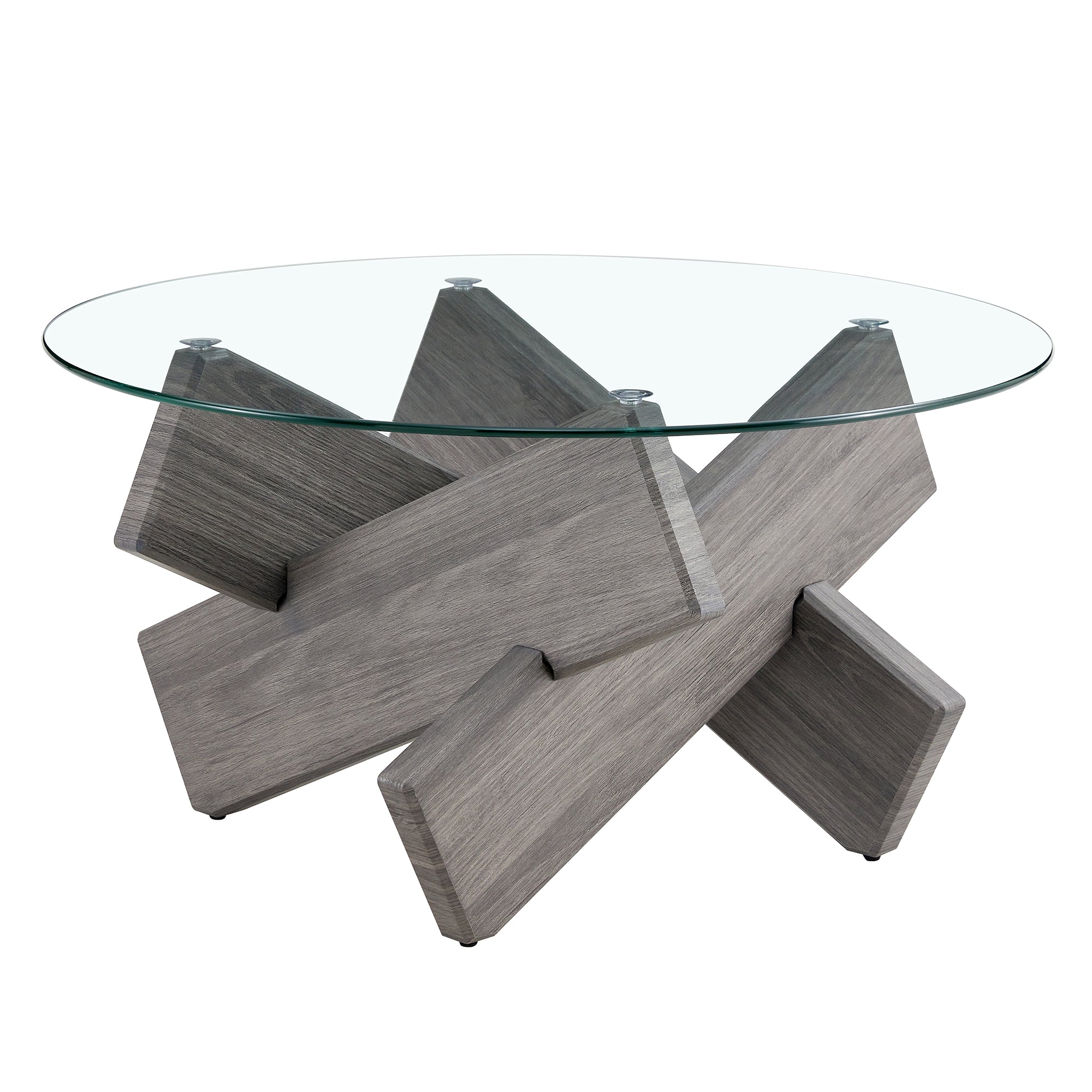 [variant:W3806P404748] Round Glass Coffee Table with Gray Patterned Base – 33.4-Inch image 21