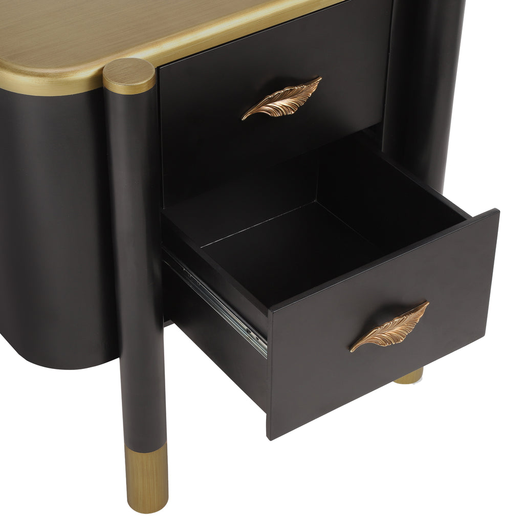 [variant:N856P406687B] Curved 2-Drawer Nightstand with Feather Handles image 14