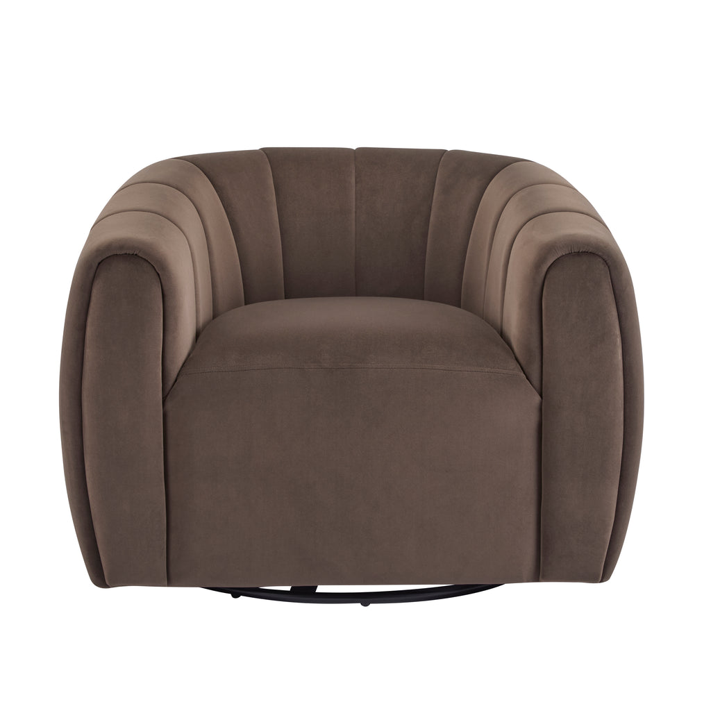 [variant:N898P443732D] Velvet Swivel Armchair image 2