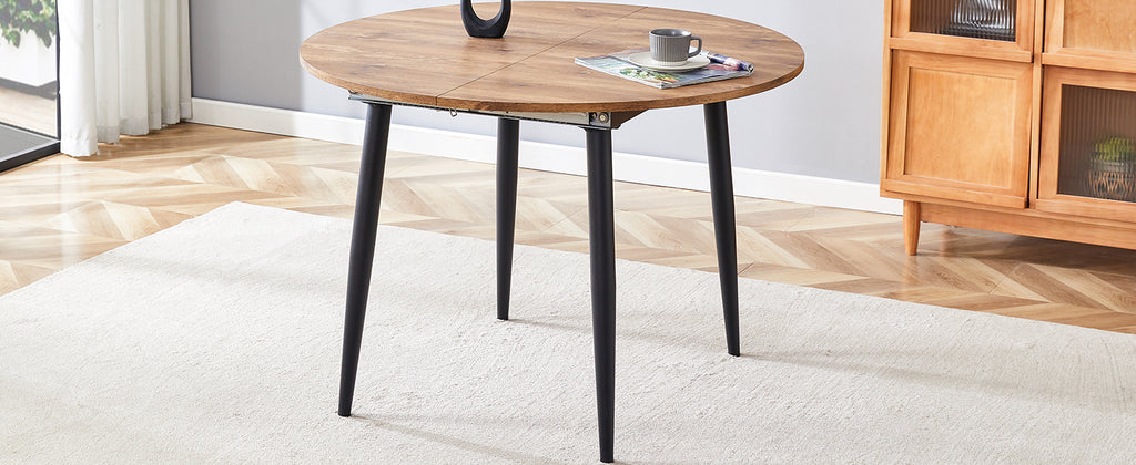 [variant:W3806S00005] Extendable Wood-Look Dining Table image 14