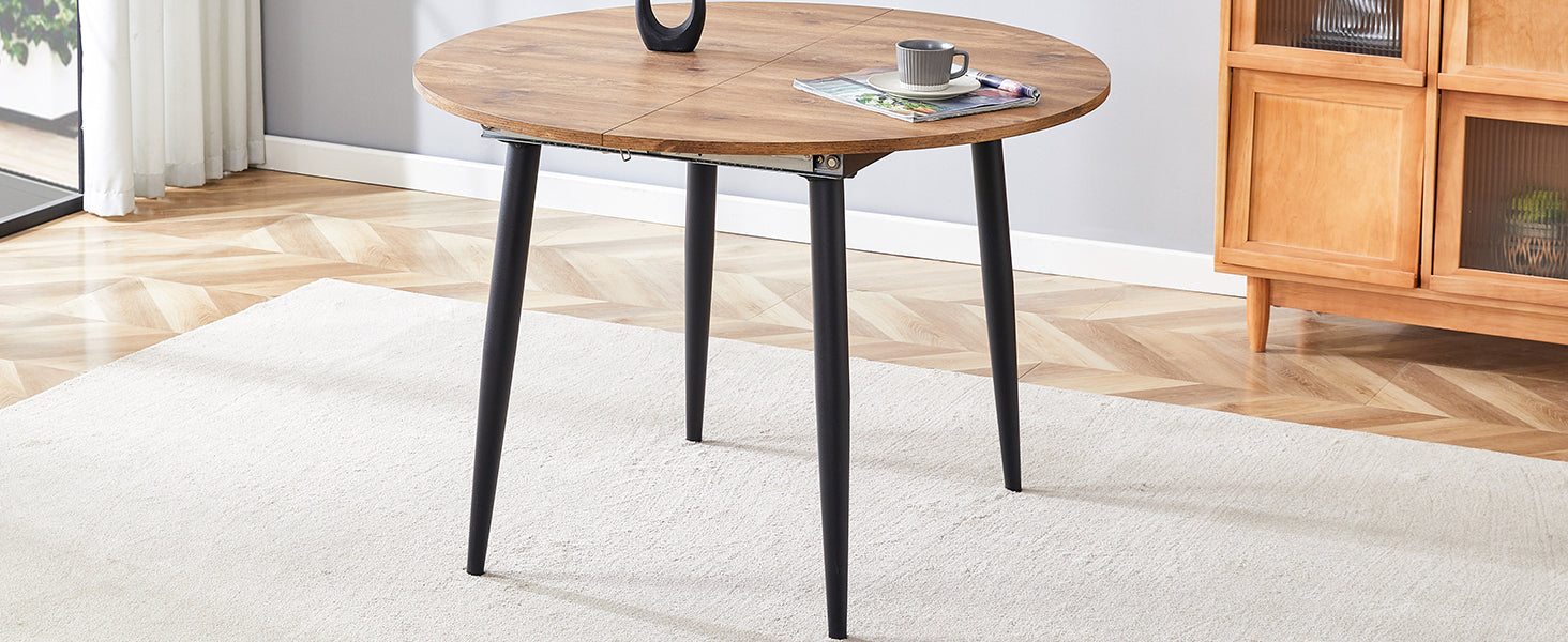 [variant:W3806S00005] Extendable Wood-Look Dining Table image 14