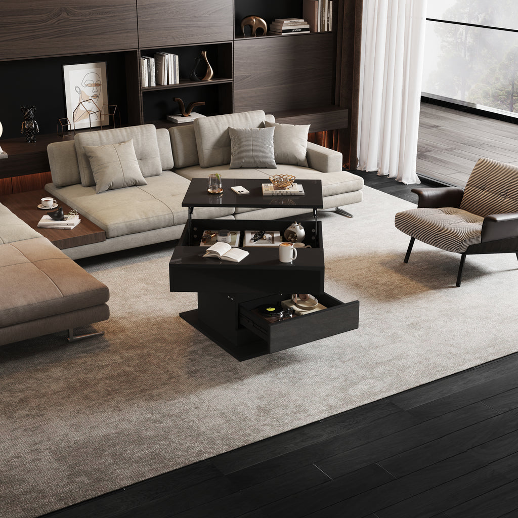 [variant:N892P423296B] Black 360° Rotating Lift-Top Coffee Table image 29