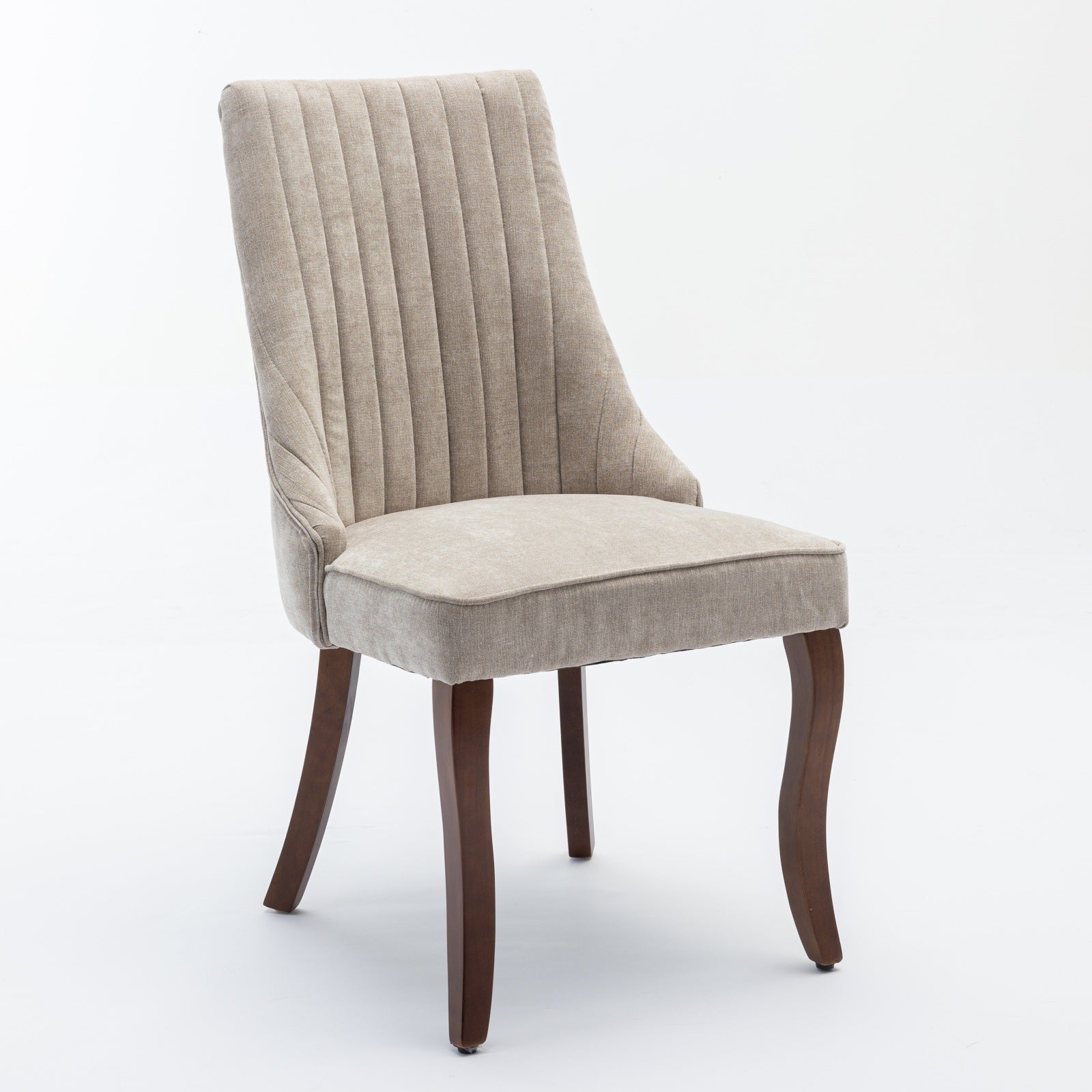 [variant:W5755P474631] Rayon Set of 2 Beige Fabric Dining Chairs image 3