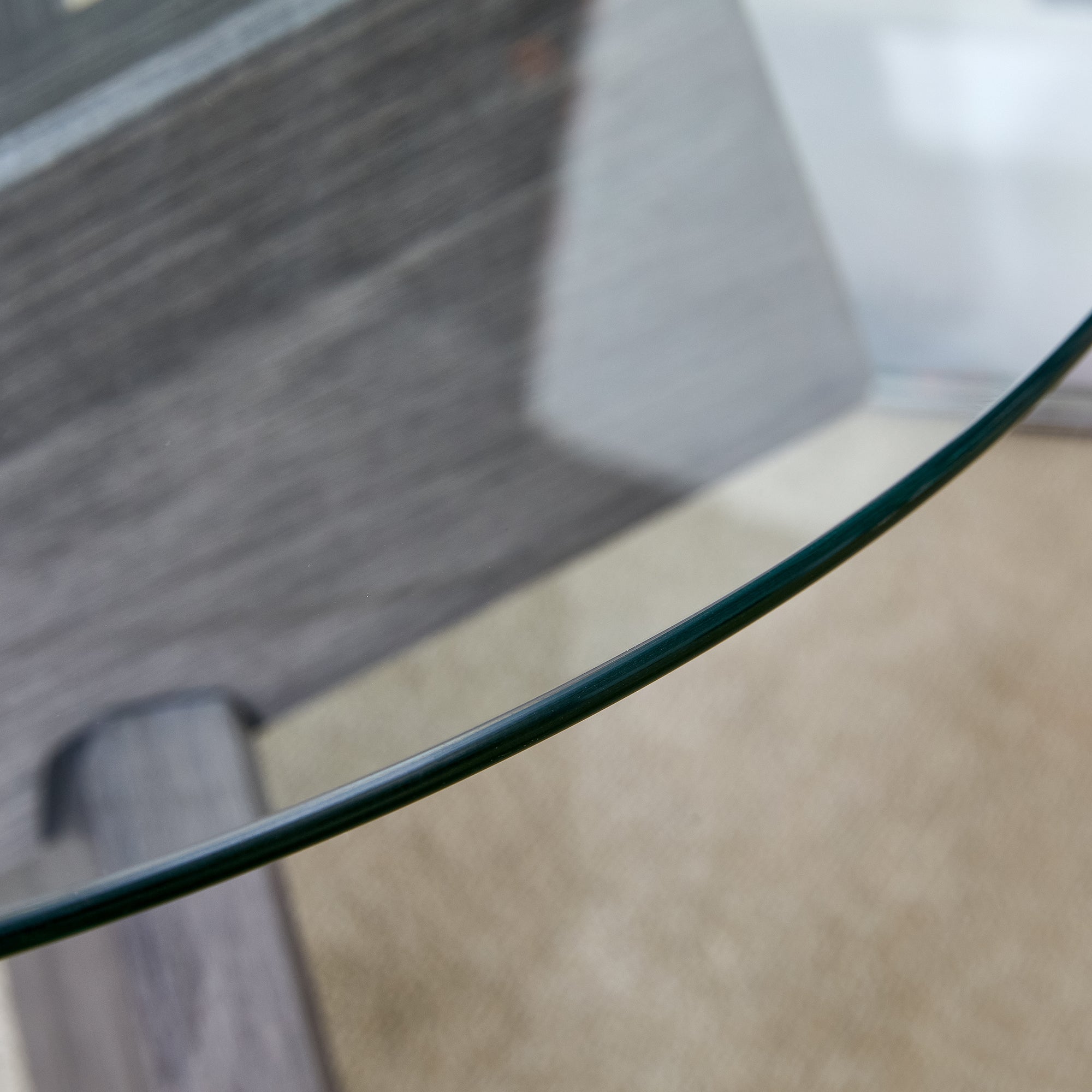 [variant:W3806P404748] Round Glass Coffee Table with Gray Patterned Base – 33.4-Inch image 12