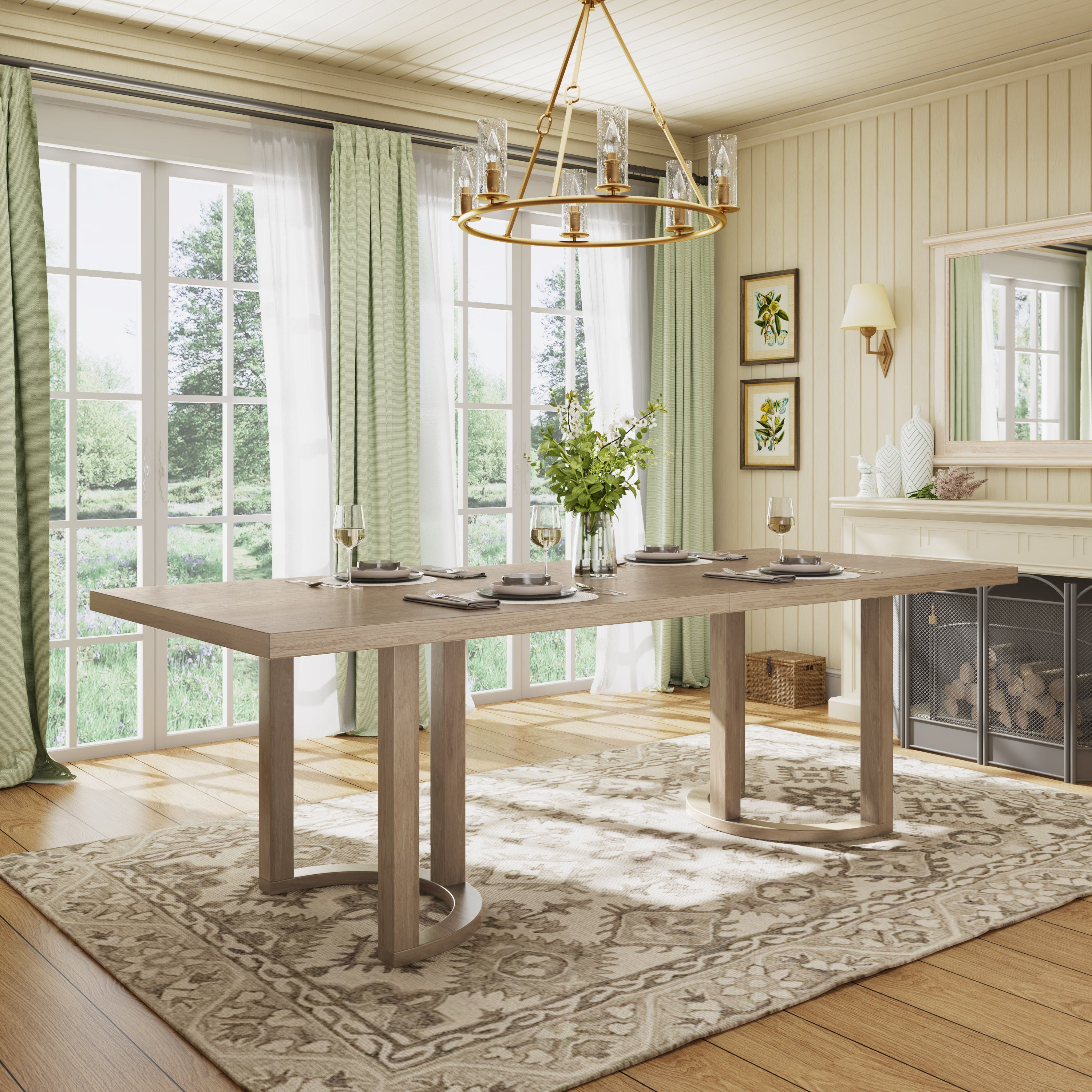 [variant:N872P268236A] Light Ash Dining Table image 1