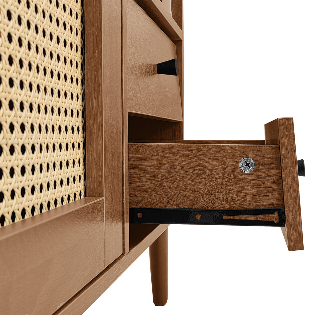 [variant:GA0013N] Country-Style Rattan-Door Sideboard image 16