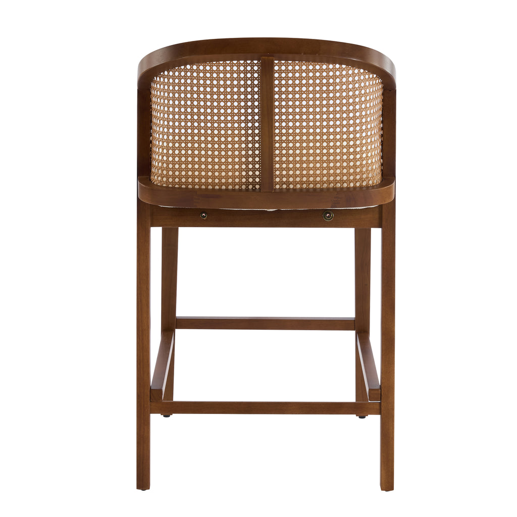 Upholstered Wood Counter Stools – Sets of 2 or 4 — [variant:N897P439502W-S4] Beige,Walnut image 12
