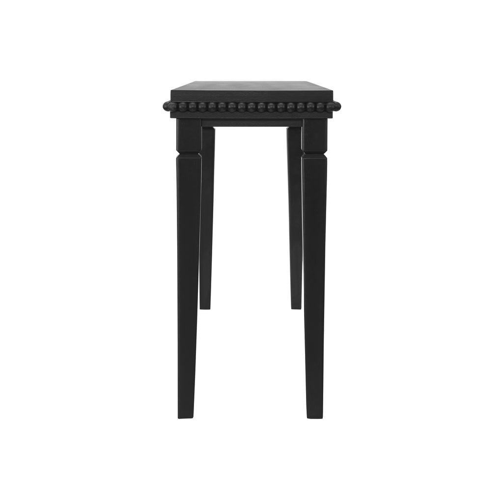 Farmhouse Console Table with Beaded Trim — [variant:N876P351928B] Black image 7
