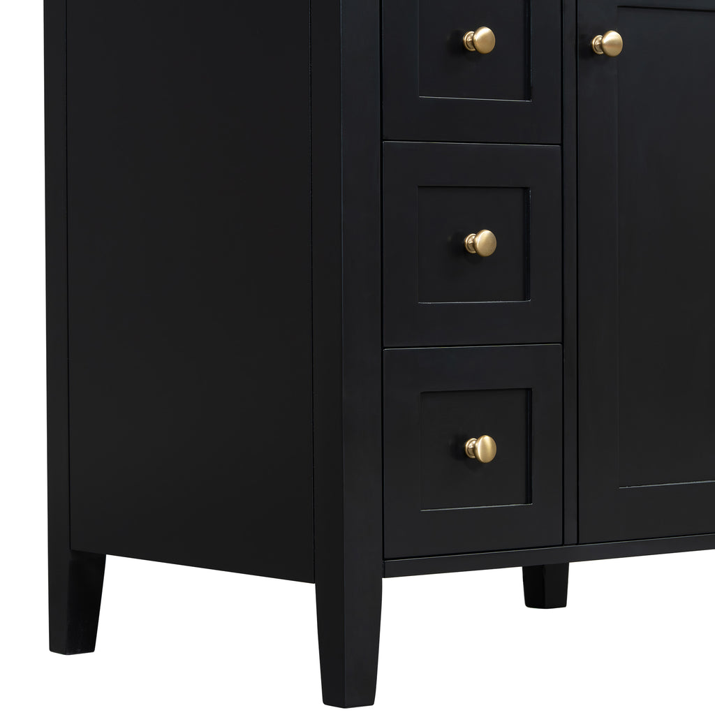 [variant:N725P280631B] Black Bathroom Vanity with Ceramic Sink – 24-Inch image 25