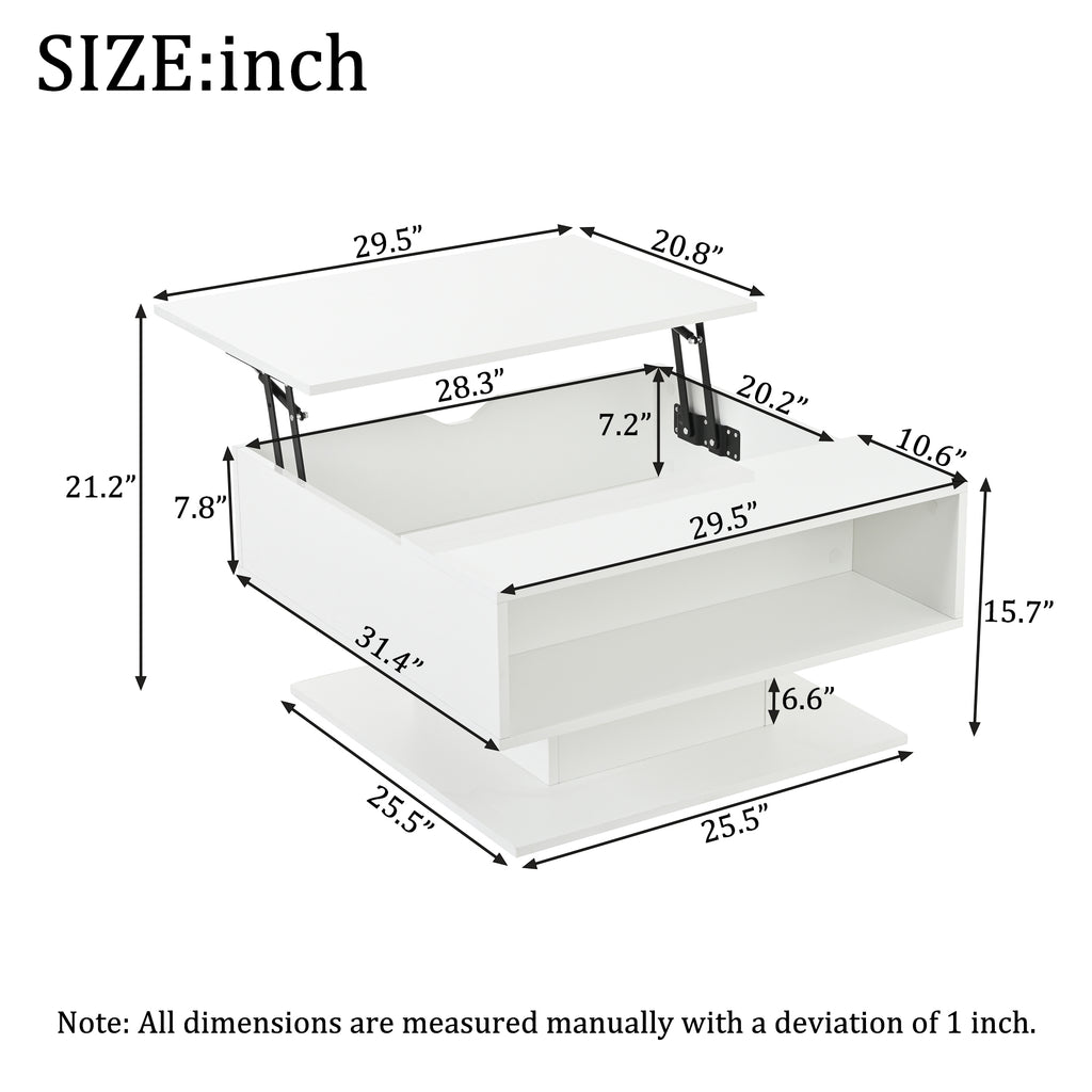 [variant:N892P428789W] High-Gloss Hydraulic Lift Coffee Table with Storage image 10