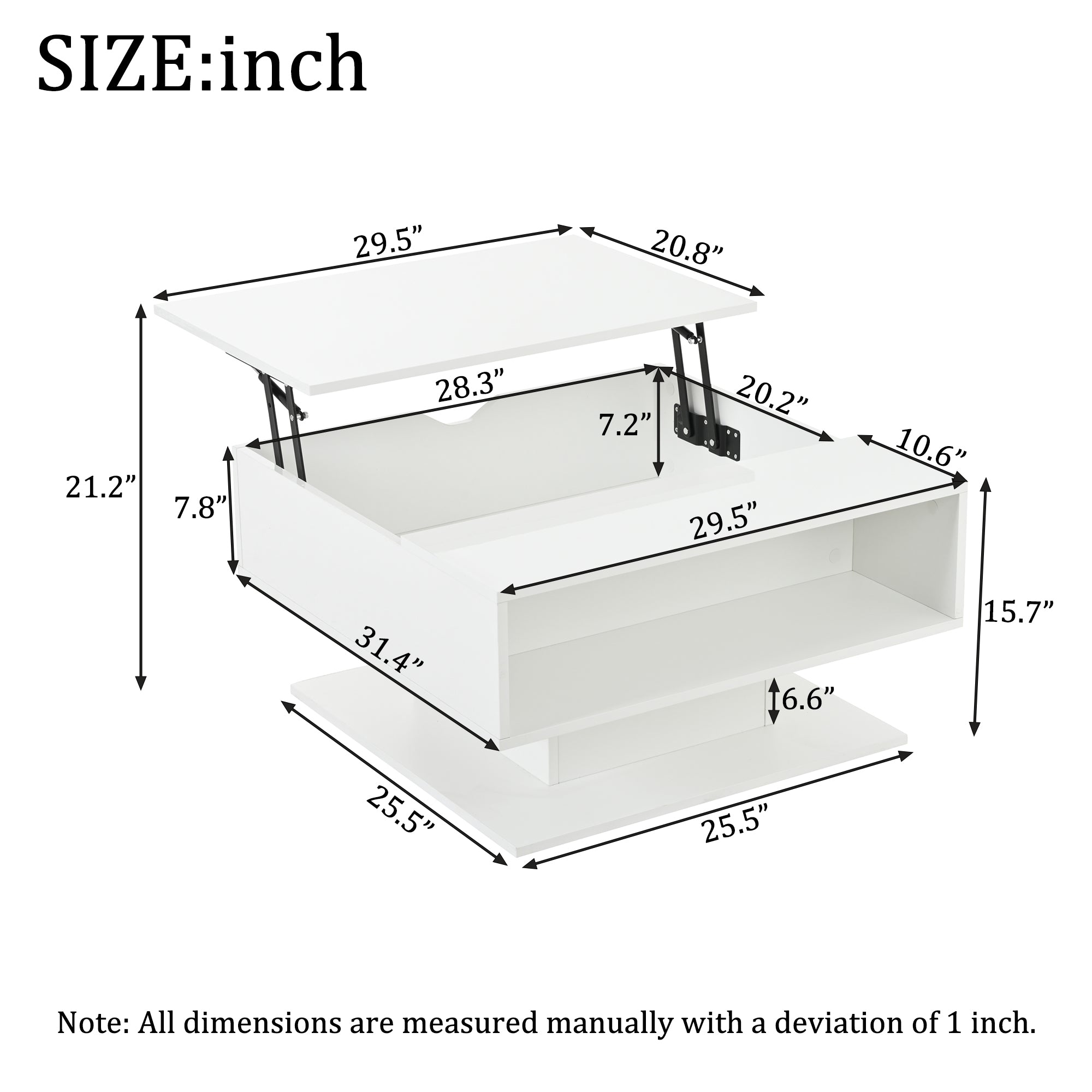 [variant:N892P428789W] High-Gloss Hydraulic Lift Coffee Table with Storage image 10