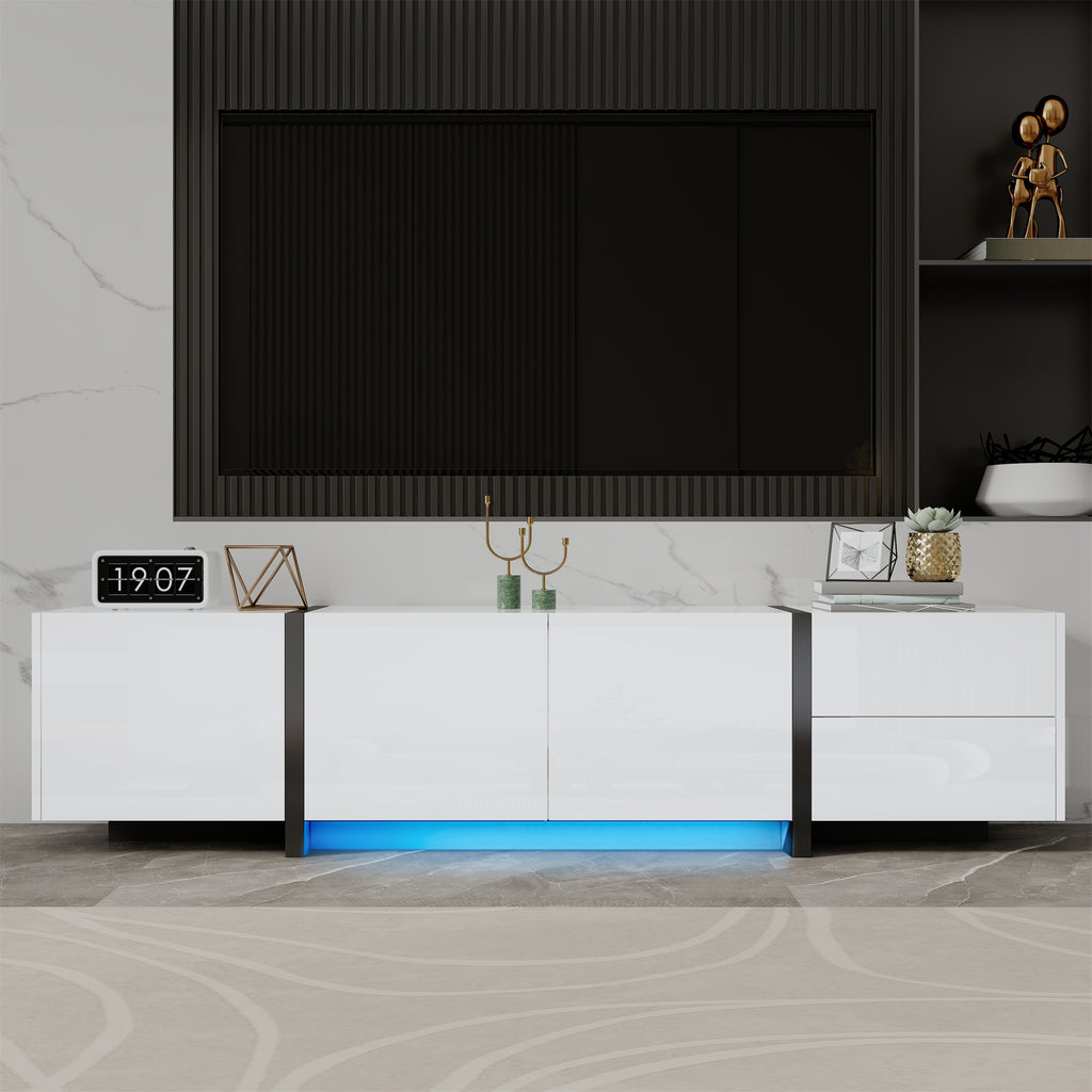 [variant:N875P283187W] High-Gloss LED TV Stand with Storage image 10