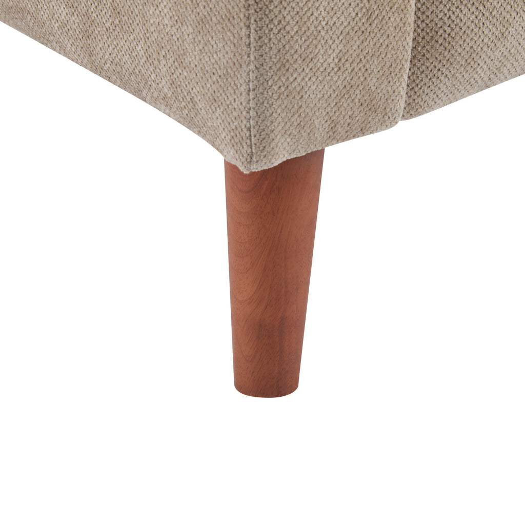 [variant:N898P442867L] Light Brown Chenille Mid-Century Armchair image 12