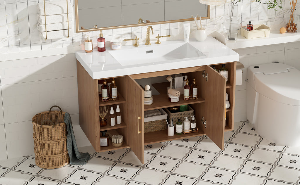 [variant:N729P000039N] Wall-Mounted Bathroom Vanity with SMC Sink – 42-Inch image 21