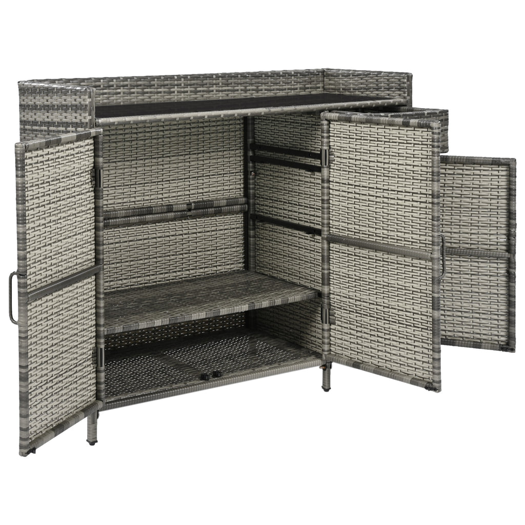 [variant:N853P387142G] Wicker Outdoor Storage Bar Cabinet – 47.5-Inch image 25