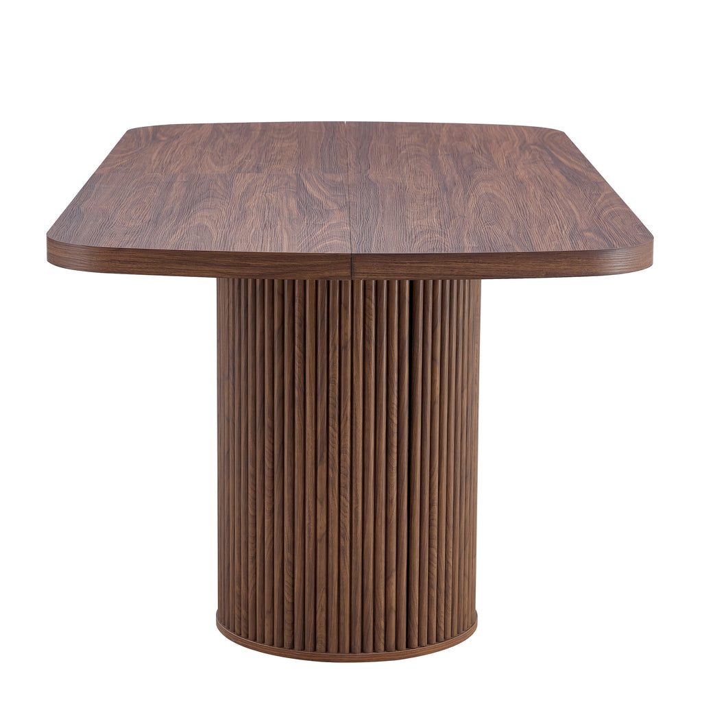 [variant:W3806S00019] Walnut Roman-Column Dining Table – 78.7-Inch image 25