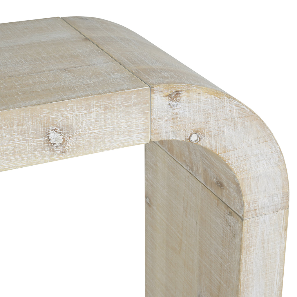 Curved-Edge Pine Veneer Console Table – 52-Inch — [variant:N851P415011N] Natural image 10