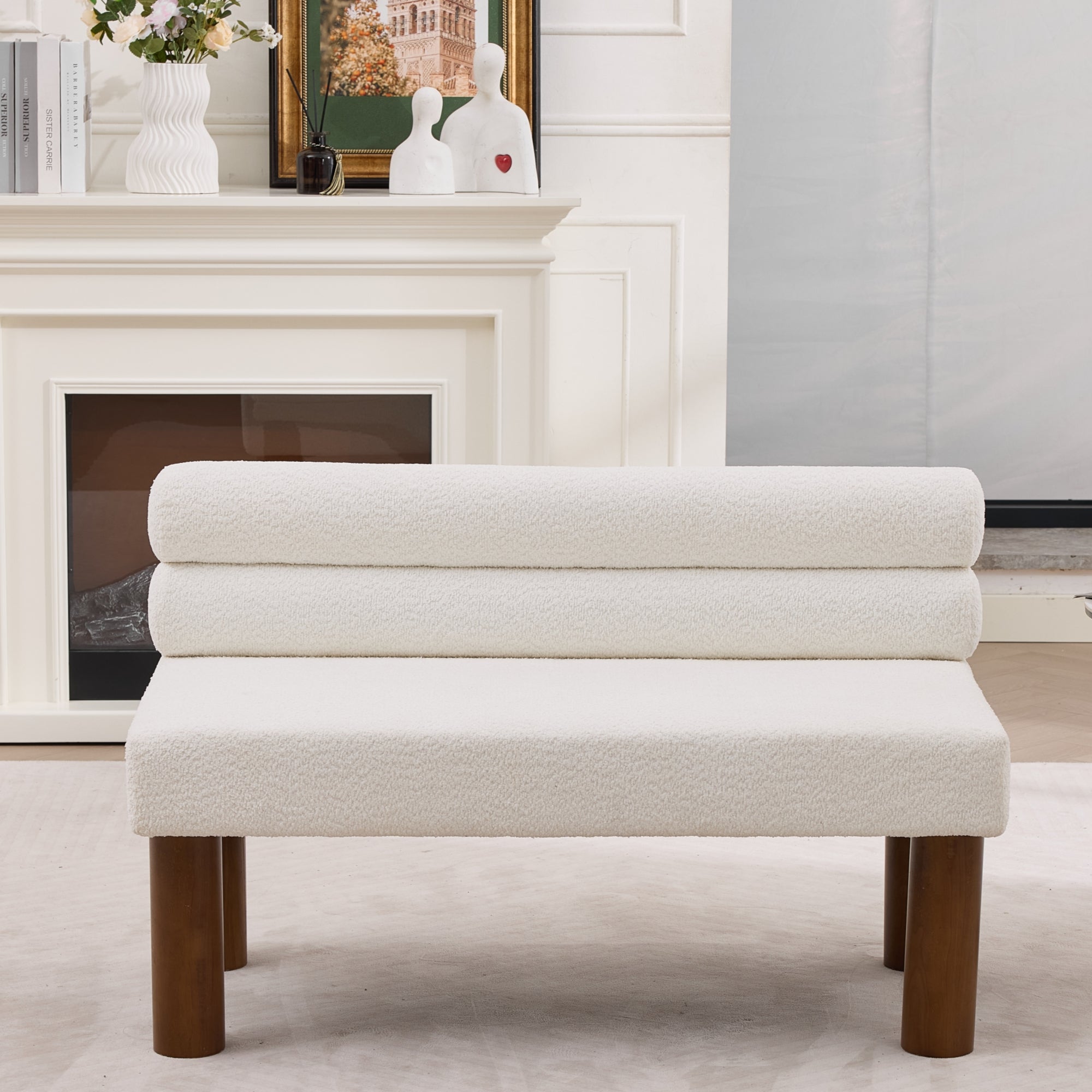 [variant:W5031P476711] Oversized Bouclé Dining Bench image 2