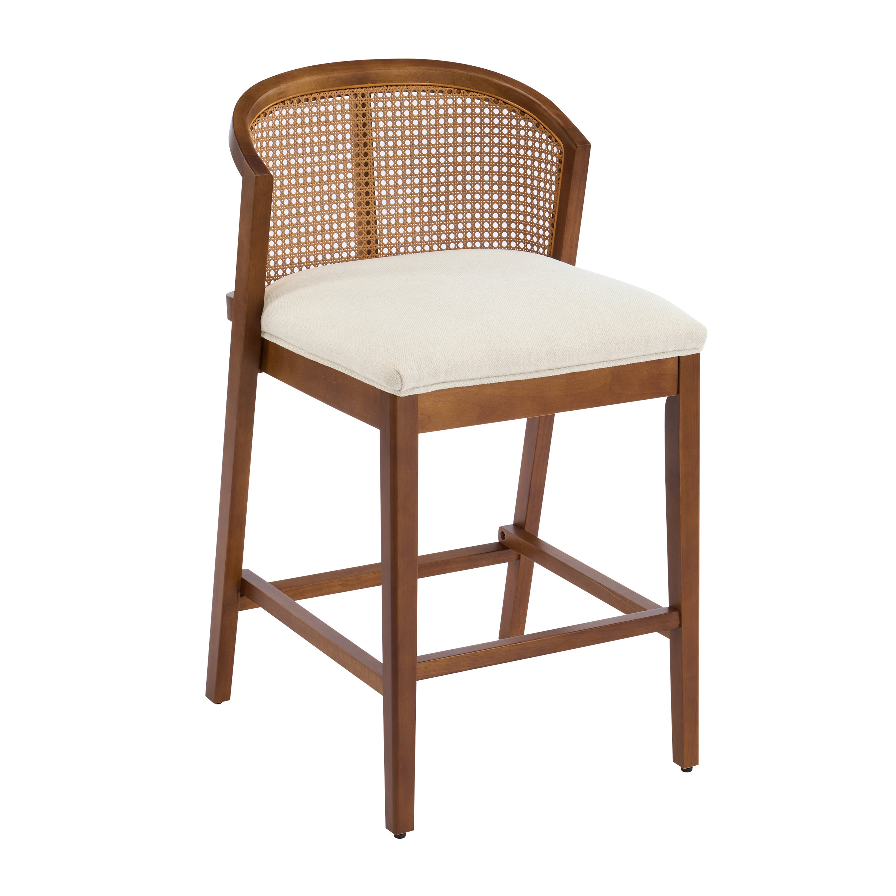 Upholstered Wood Counter Stools – Sets of 2 or 4 — [variant:N897P439502W-S4] Beige,Walnut image 7