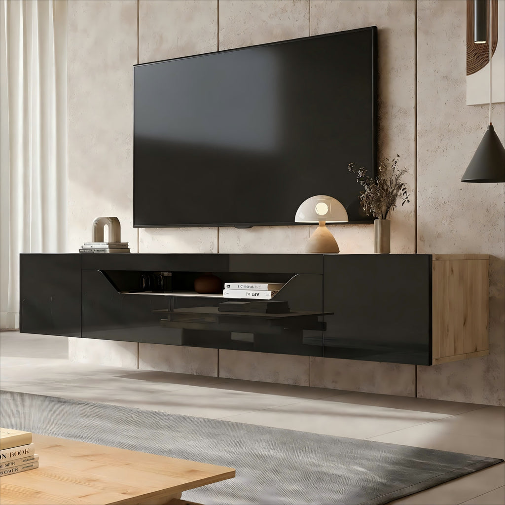 [variant:N892P428793Z] Floating LED TV Stand with Storage image 32