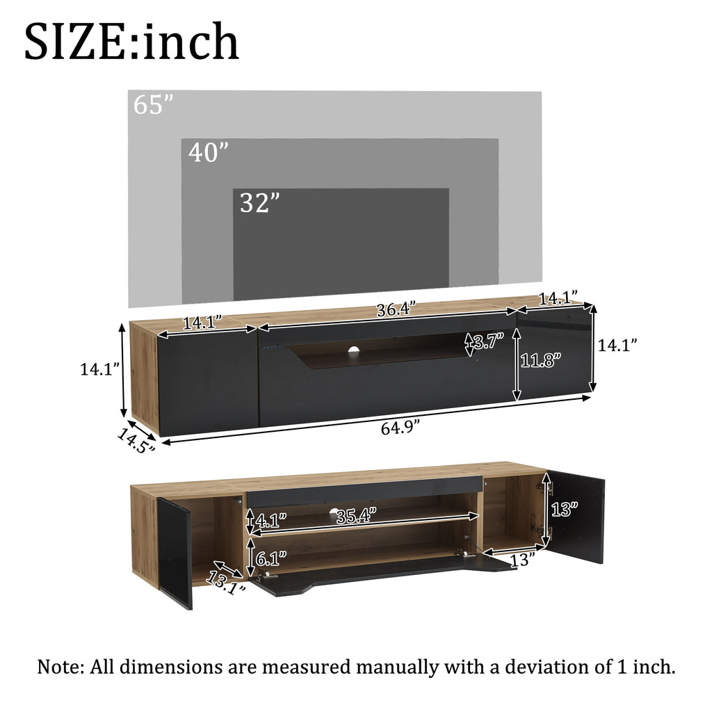 [variant:N892P428793Z] Floating LED TV Stand with Storage image 30
