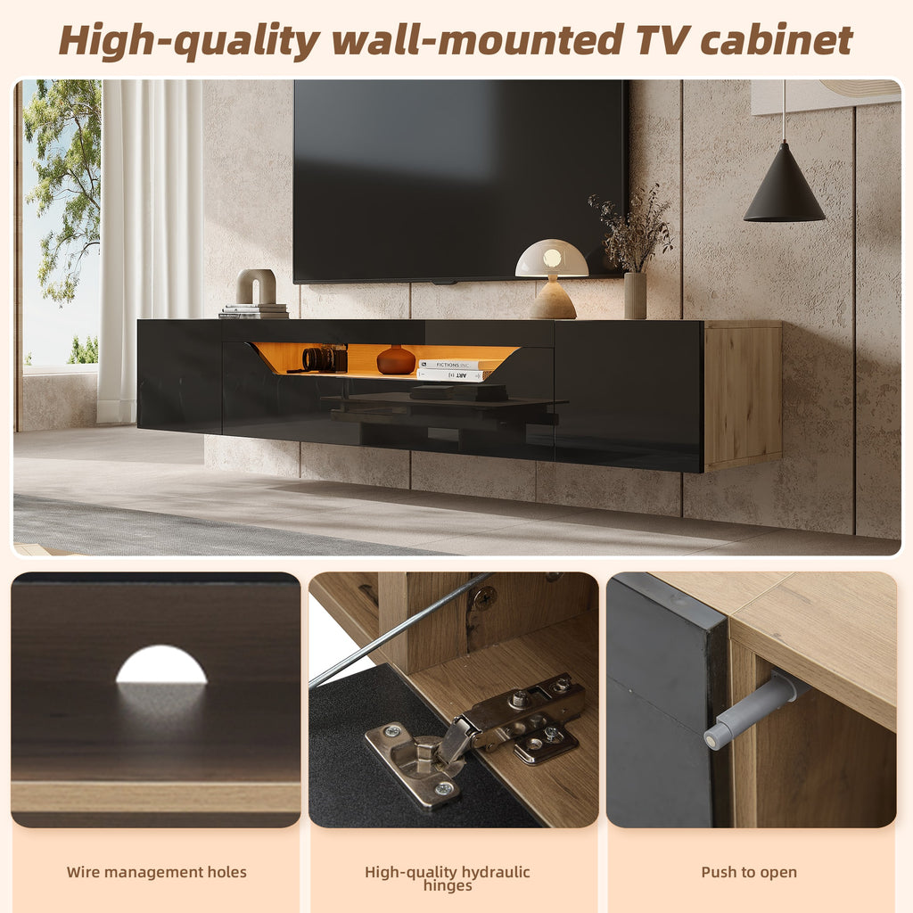 [variant:N892P428793Z] Floating LED TV Stand with Storage image 28