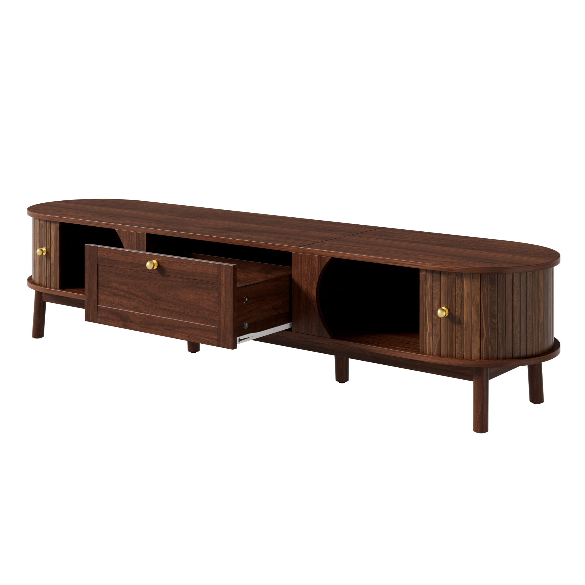 [variant:N875P452044N] Walnut TV Stand with Sliding Doors – 67-Inch image 20