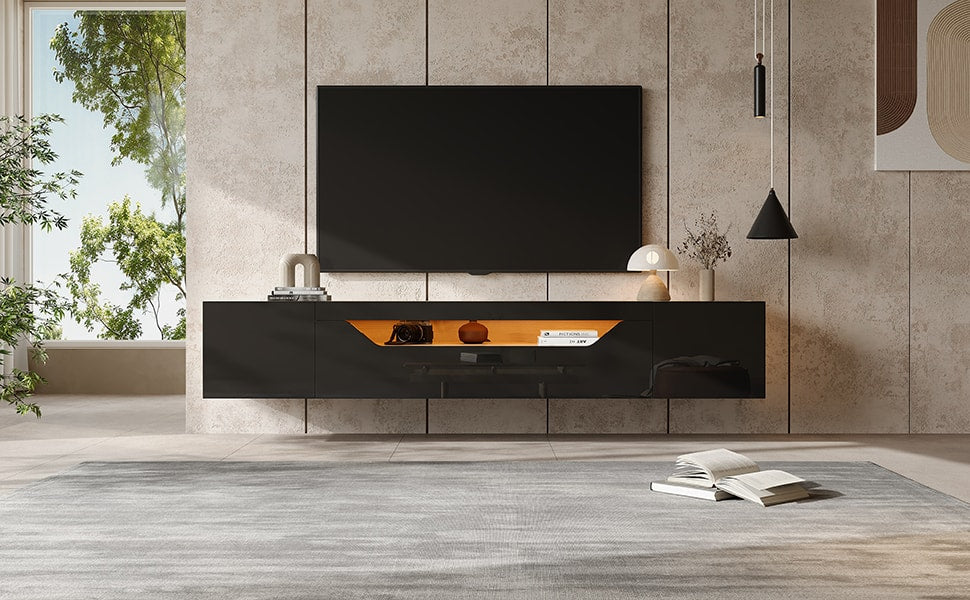 [variant:N892P428793Z] Floating LED TV Stand with Storage image 35