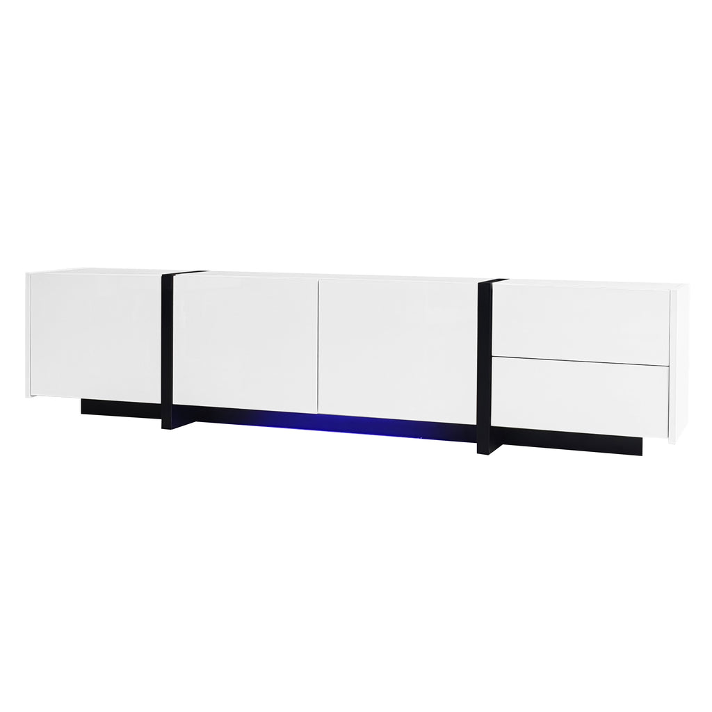 [variant:N875P283187W] High-Gloss LED TV Stand with Storage image 24