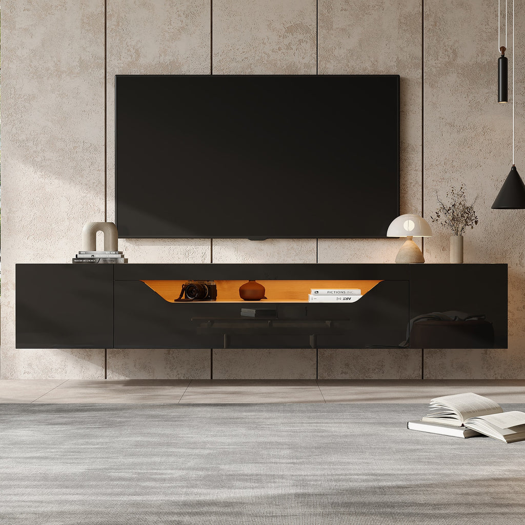 [variant:N892P428793Z] Floating LED TV Stand with Storage image 25