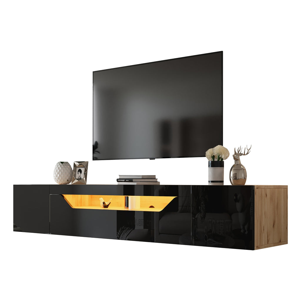 [variant:N892P428793Z] Floating LED TV Stand with Storage image 45