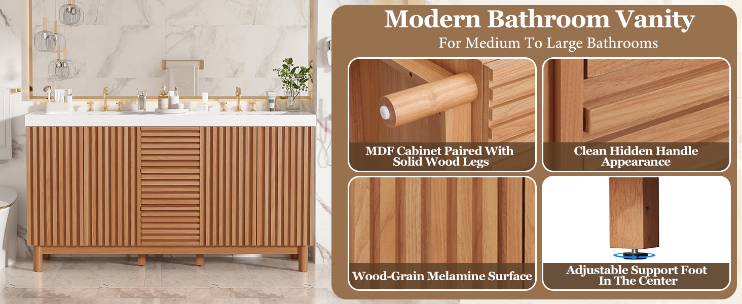 [variant:N729P000037N] Double-Sink Bathroom Vanity with Storage – 59.3-Inch image 4