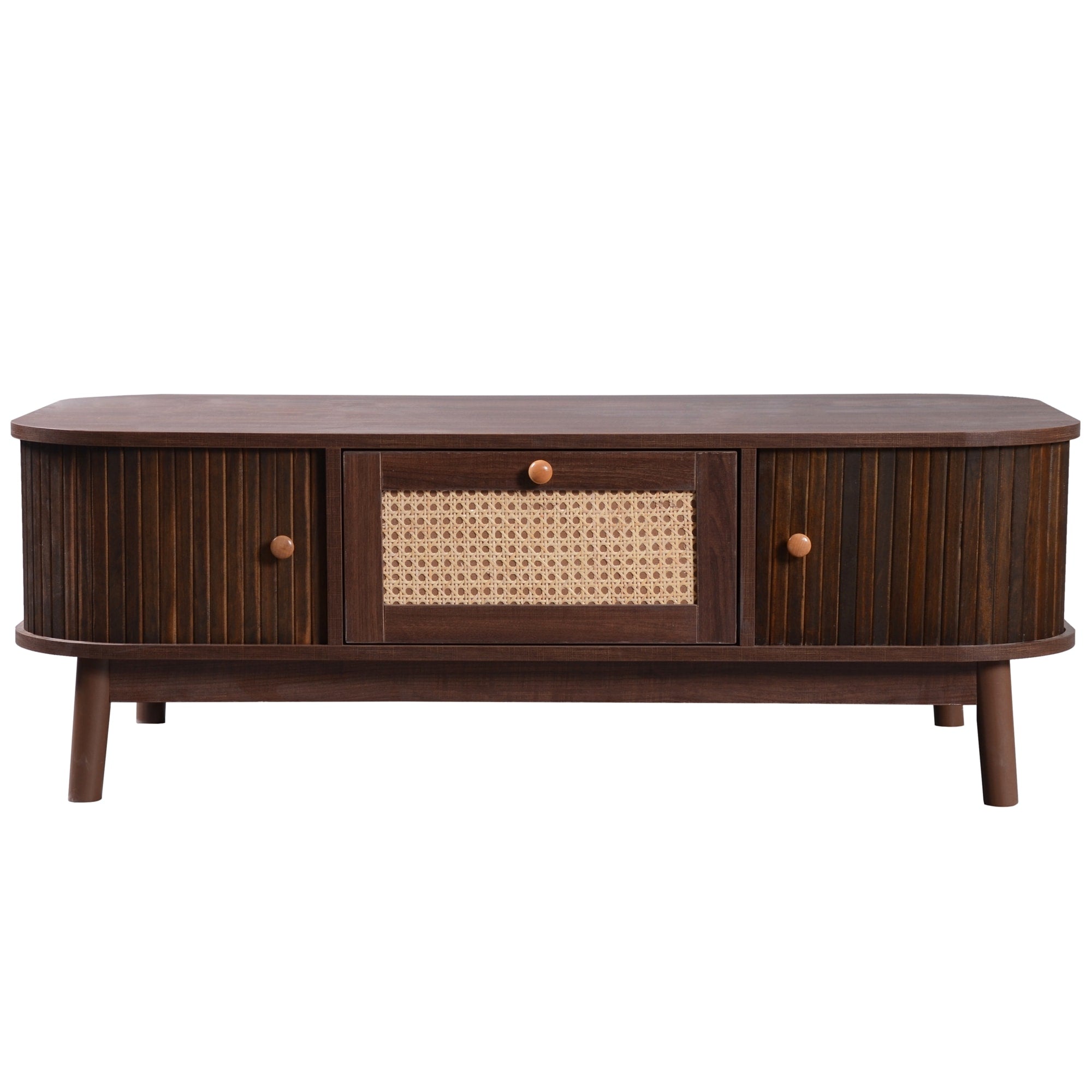 [variant:GA725398N] Walnut TV Stand and Coffee Table Set image 26