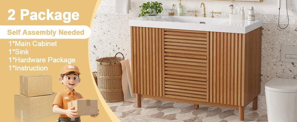[variant:N729P000036N] Bathroom Vanity with SMC Sink – 47.2-Inch image 3