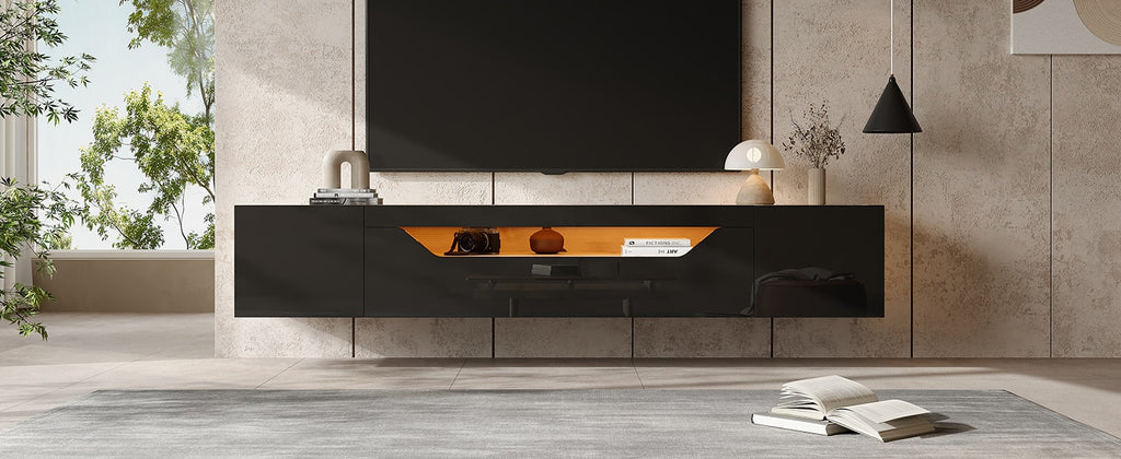 [variant:N892P428793Z] Floating LED TV Stand with Storage image 36