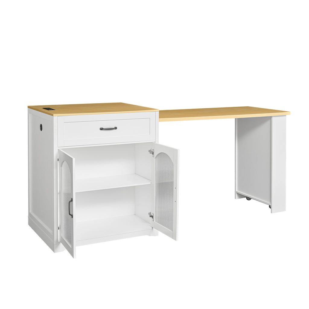 [variant:WT000005AAK] Rolling Bar Cabinet with Power Outlet image 7